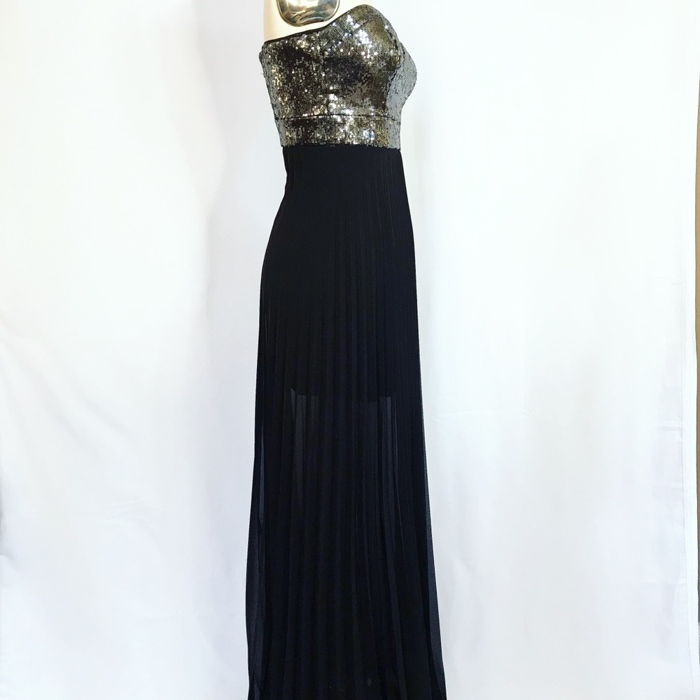 Betsy&Adam Silver Sequined w/ Black Pleats - Picture 3 of 4